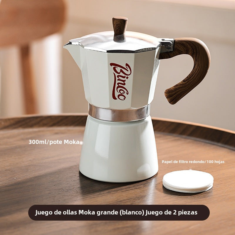 Bincoo: Elegante Cafetera Moka para Casa - Máquina de Café Espresso, Ideal para Preparar Café Concentrado y Manualmente
