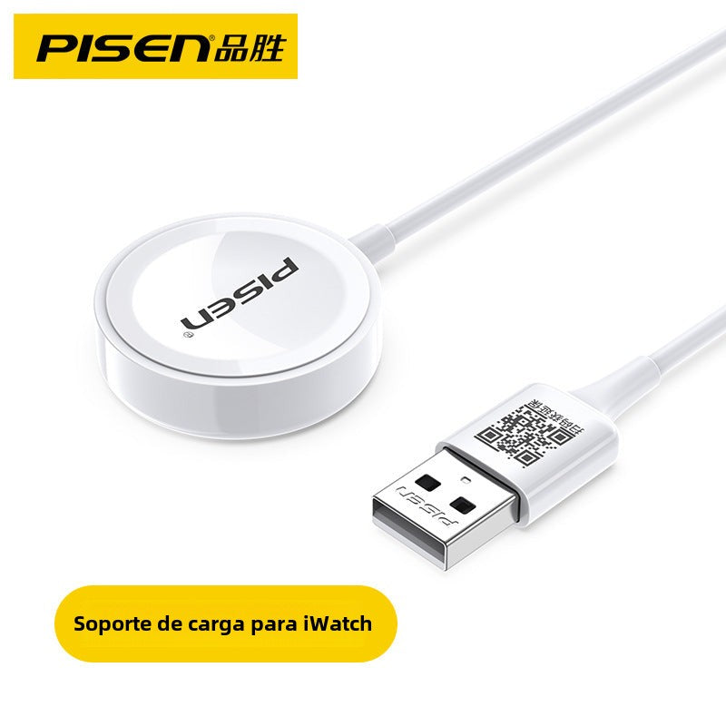 Cargador Inalámbrico Rápido Compatible con Apple Watch: S1/S2/S3/S4/S5/S6/S7/S8/S9