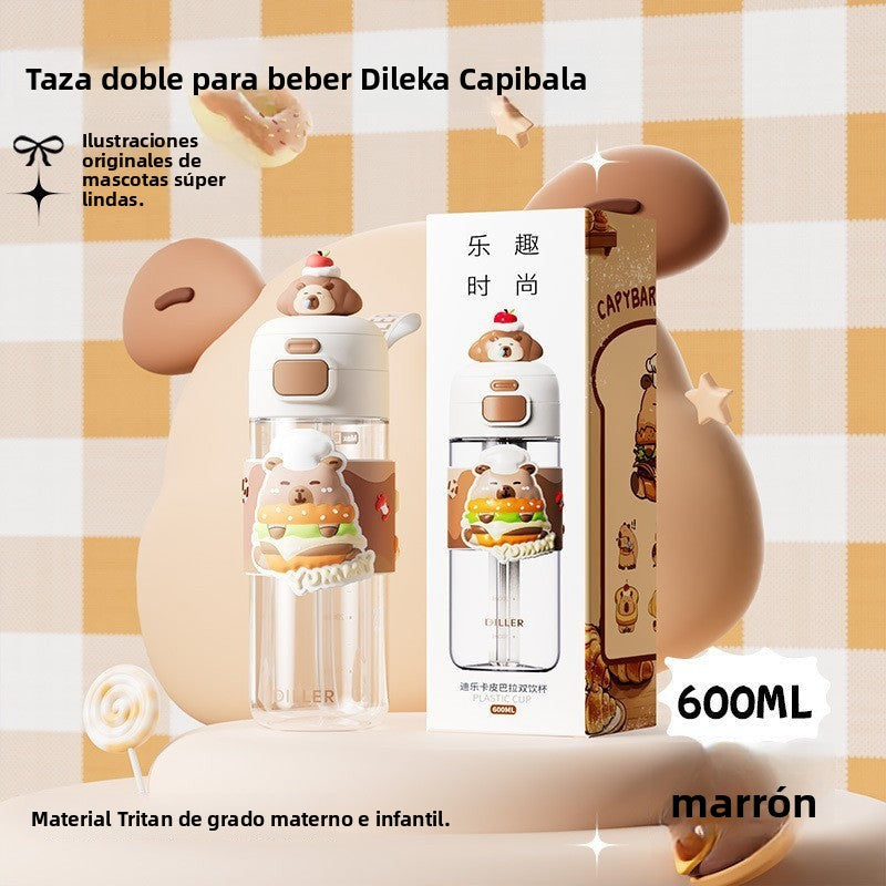 Termo de Acero Inoxidable con Accesorios de Capibara en Múltiples Modelos y Capacidades