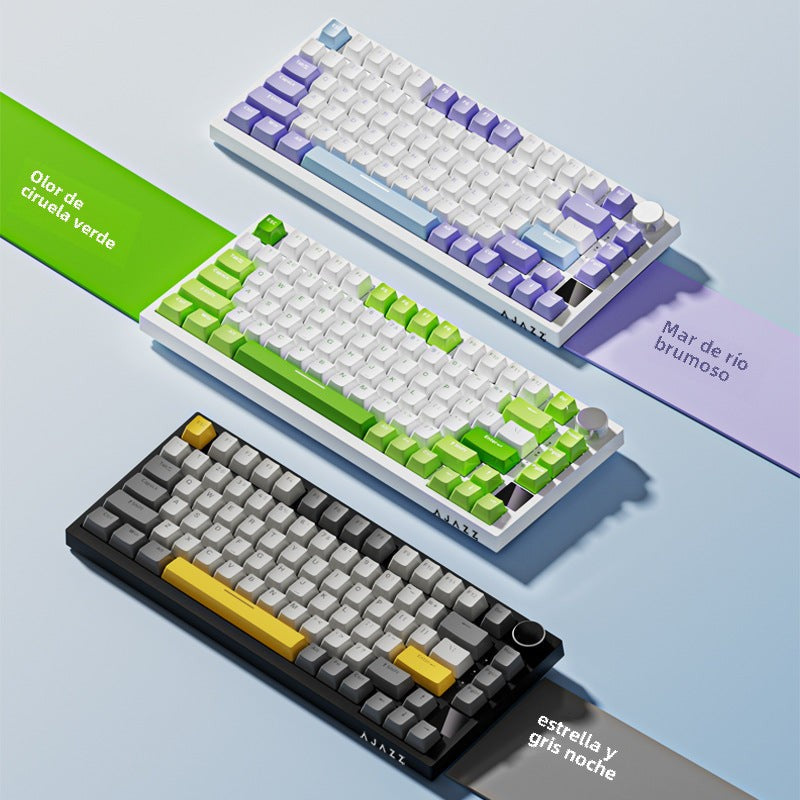 Teclado mecánico inalámbrico AK820pro: Bluetooth, tres modos, personalizable, hot-swappable, diseño gasket, retroiluminado para juegos