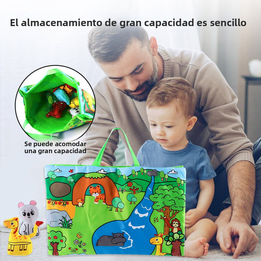 Alfombra de Juego para Bebés con Animales – Alfombra de Actividades y Bolsa de Almacenamiento