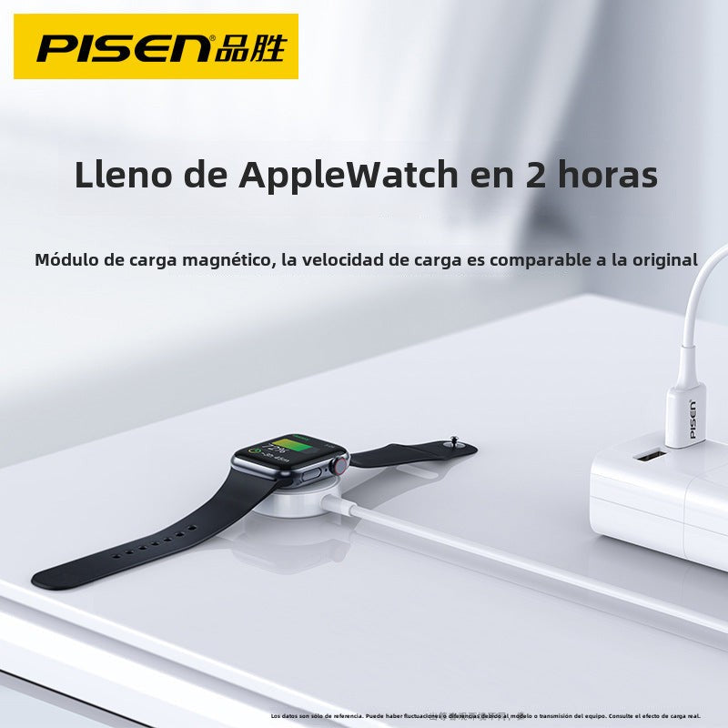 Cargador Inalámbrico Rápido Compatible con Apple Watch: S1/S2/S3/S4/S5/S6/S7/S8/S9