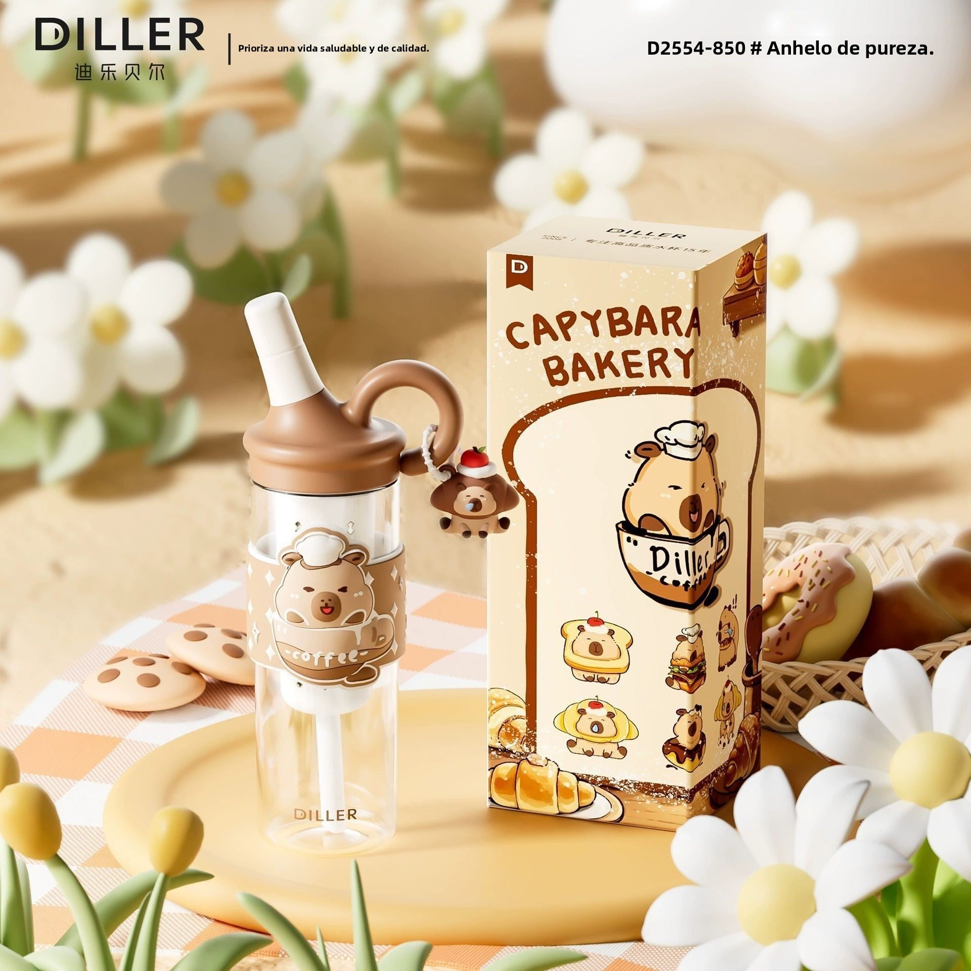 Termo de Acero Inoxidable con Accesorios de Capibara en Múltiples Modelos y Capacidades