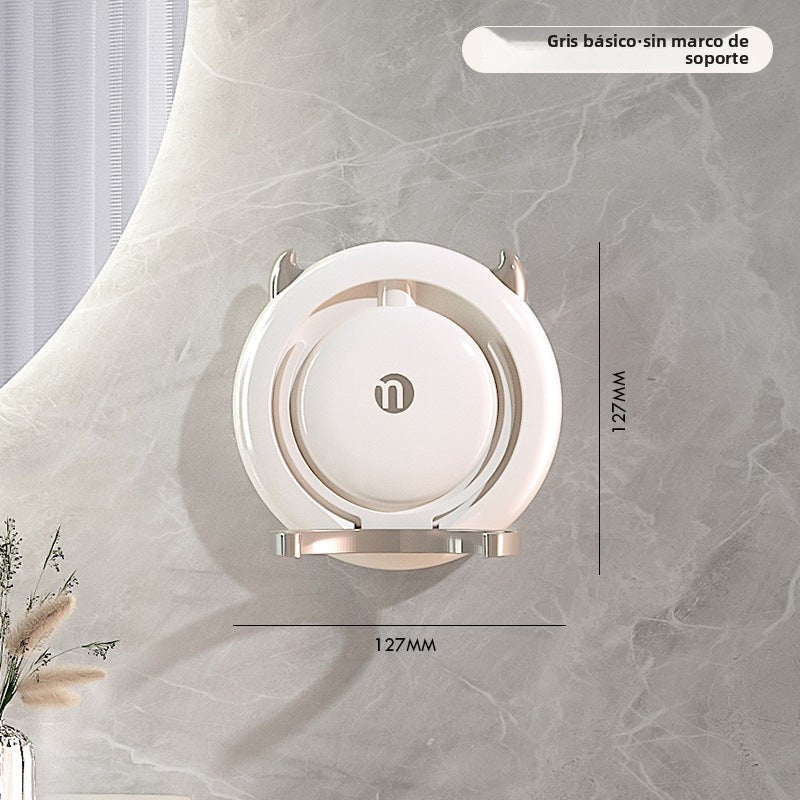 Hands-Free Hair Dryer Holder Wall Mount: No-Drill Bathroom Organizer