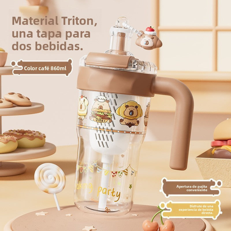 Termo de Acero Inoxidable con Accesorios de Capibara en Múltiples Modelos y Capacidades