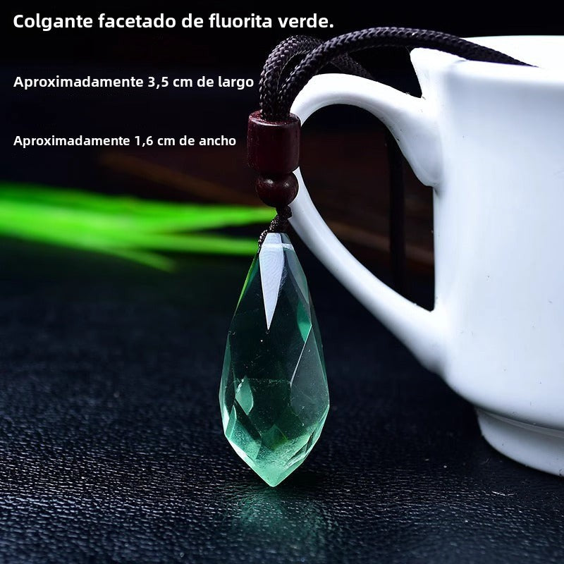 Colgante con piedras naturales: Amatista, Fluorita, Obsidiana, Lapislázuli y más