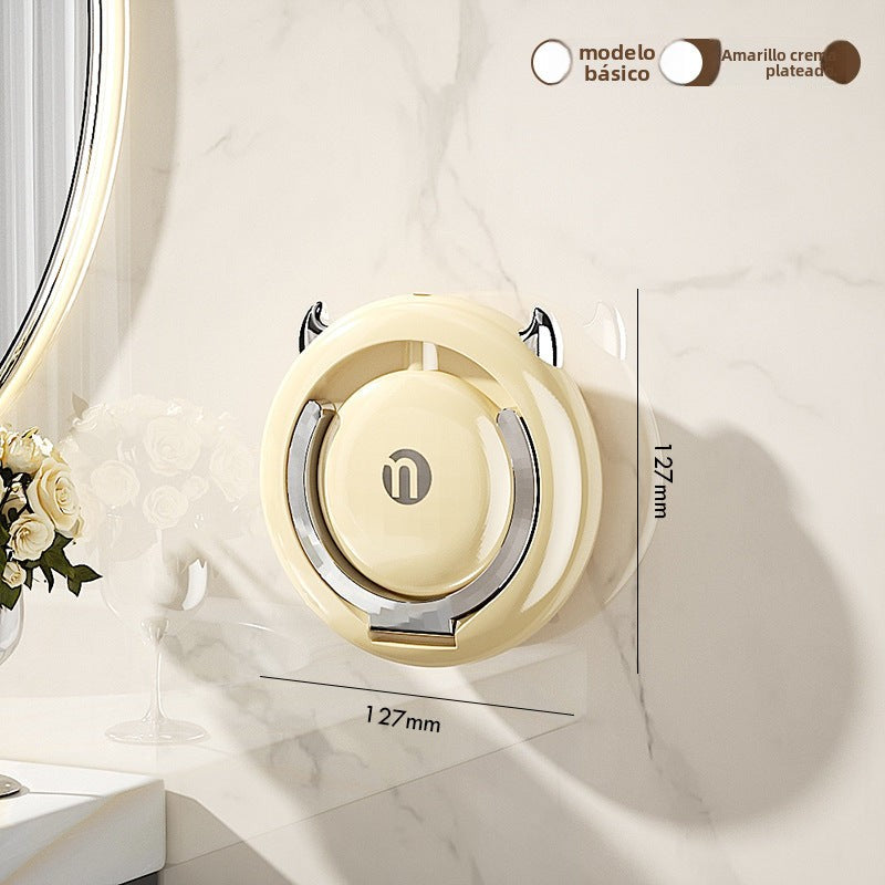 Hands-Free Hair Dryer Holder Wall Mount: No-Drill Bathroom Organizer