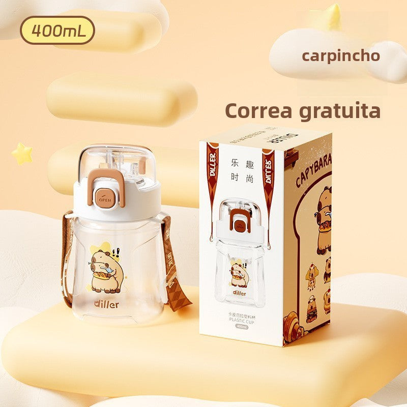 Termo de Acero Inoxidable con Accesorios de Capibara en Múltiples Modelos y Capacidades