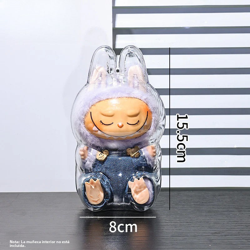 Funda Protectora de Silicona Transparente para Figuras Pop Mart – Protección Antipolvo para Exhibición y Almacenamiento