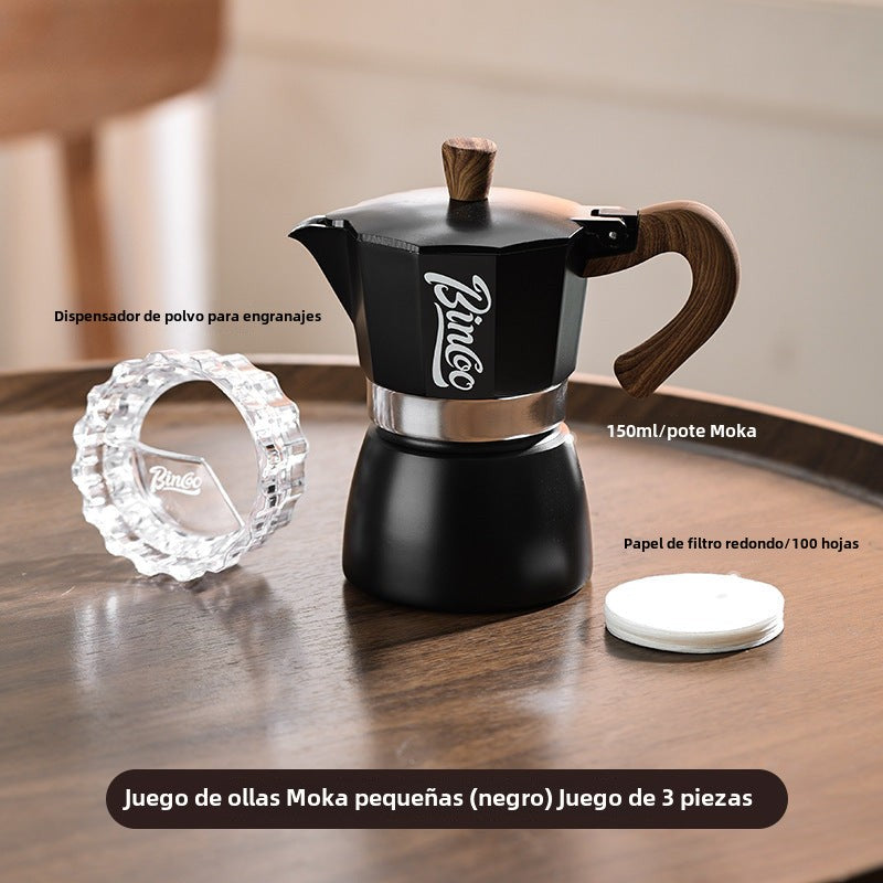 Bincoo: Elegante Cafetera Moka para Casa - Máquina de Café Espresso, Ideal para Preparar Café Concentrado y Manualmente