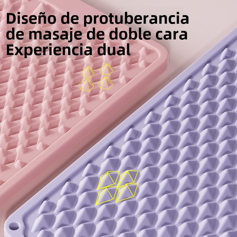 Alfombra de Acupresión Doble Densidad: Plantilla de Silicona para Running y Marcha, Almohadilla de Masaje Gruesa para Pies y Reflexología