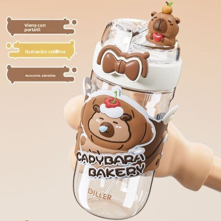 Termo de Acero Inoxidable con Accesorios de Capibara en Múltiples Modelos y Capacidades