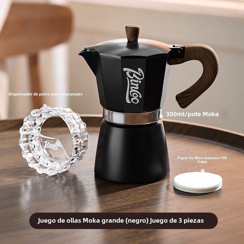 Bincoo: Elegante Cafetera Moka para Casa - Máquina de Café Espresso, Ideal para Preparar Café Concentrado y Manualmente