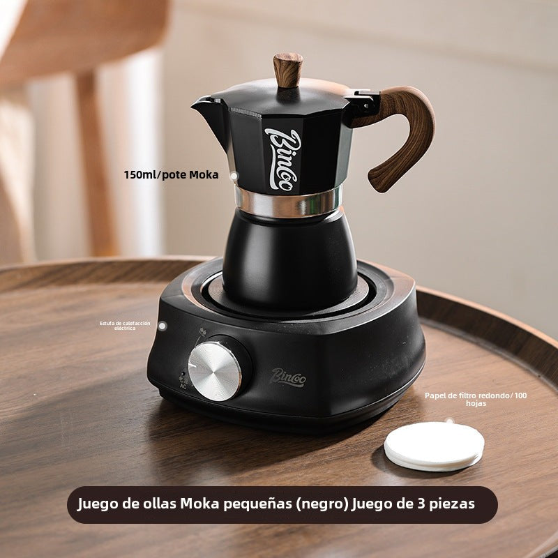 Bincoo: Elegante Cafetera Moka para Casa - Máquina de Café Espresso, Ideal para Preparar Café Concentrado y Manualmente