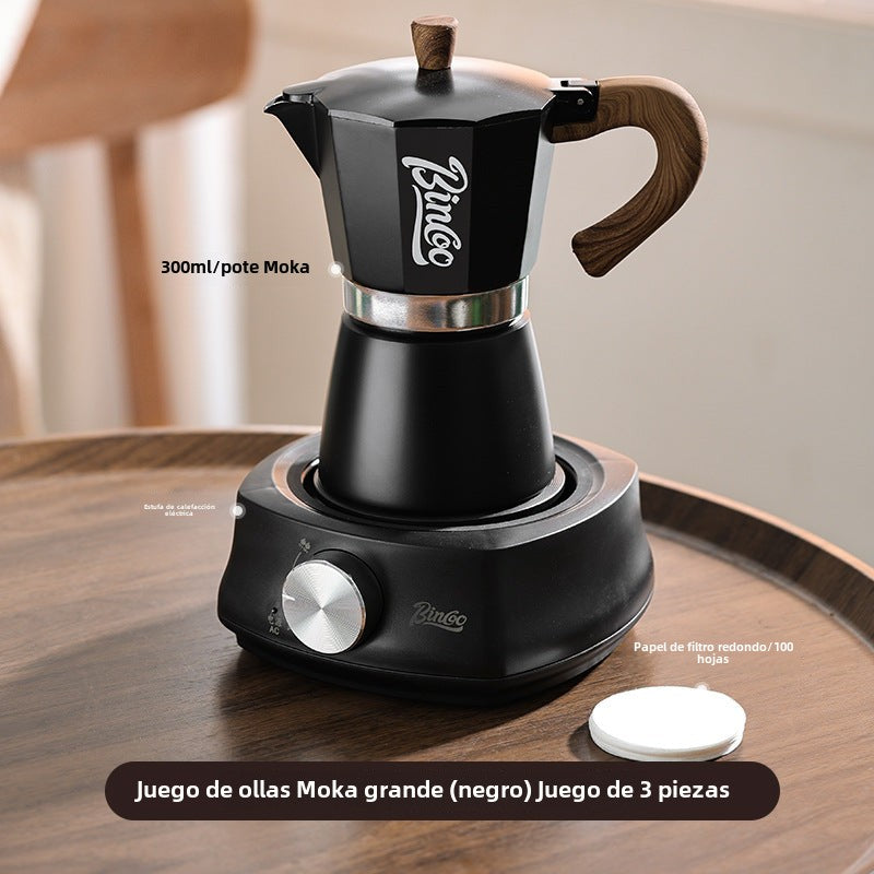 Bincoo: Elegante Cafetera Moka para Casa - Máquina de Café Espresso, Ideal para Preparar Café Concentrado y Manualmente