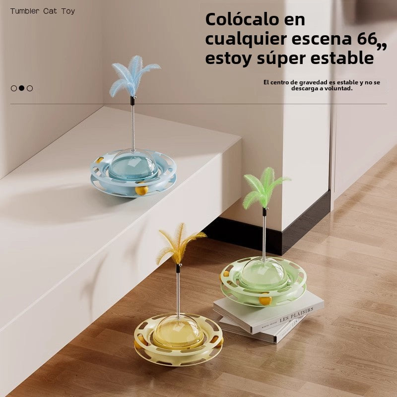 Dispensador de Comida para Gatos con Juego y Entretenimiento