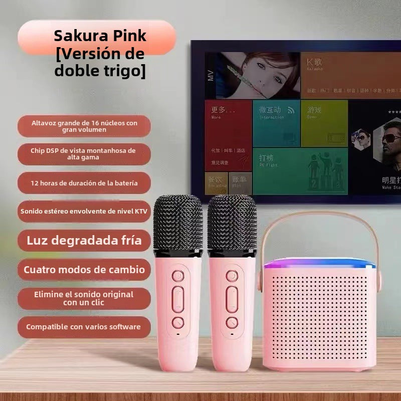 Altavoz Bluetooth Y1 con Micrófono: Sistema de Sonido Inalambrico para Karaoke en Casa