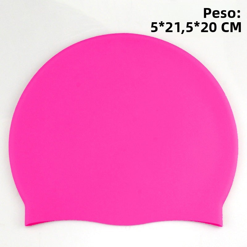 Gorro de Natación de Silicona Antideslizante para Cabello Largo y Rastas – Talla Grande Unisex