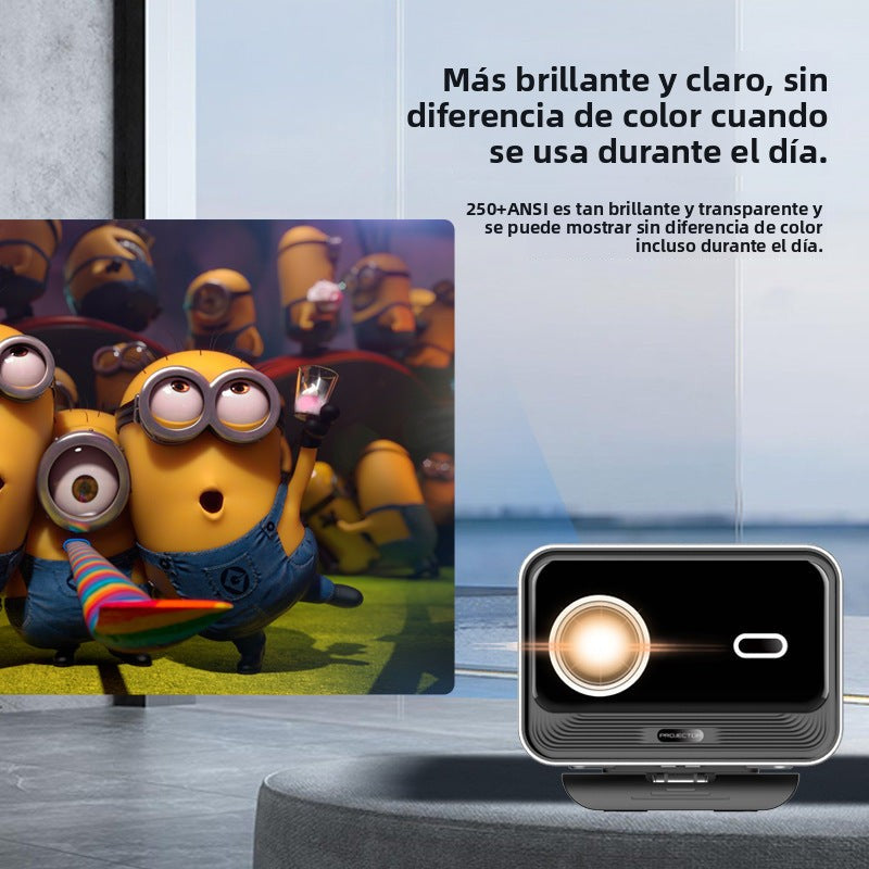 2025 High Brightness 4K Smart Home Theater Projector for Daylight Use