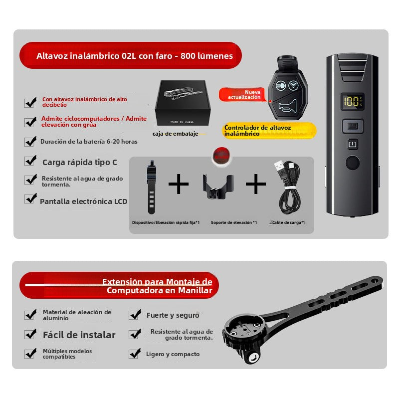 Linterna Para Bicicleta De Alta Potencia – Luz LED Recargable Resistente Al Agua Para Ciclismo