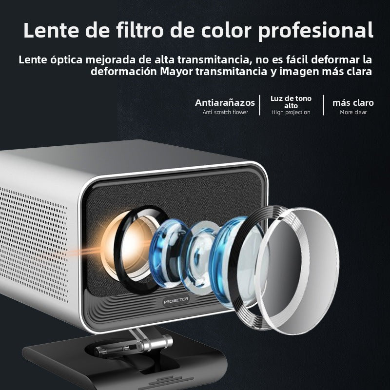 2025 High Brightness 4K Smart Home Theater Projector for Daylight Use