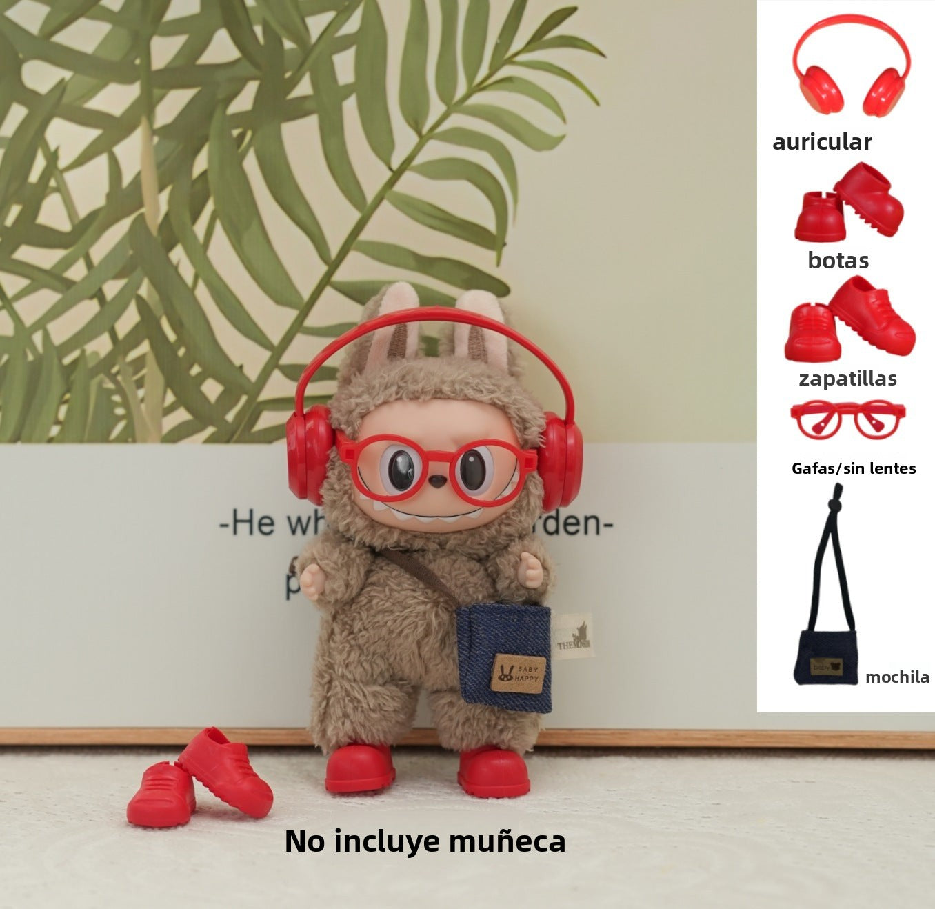 Accesorios Para Labubu De 17 cm: Gafas, Auriculares Y Zapatos En Varios Colores