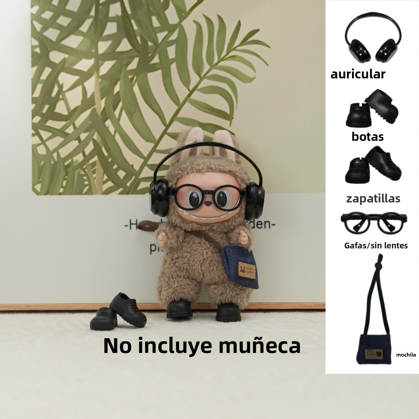 Auriculares Para Labubu De 17 cm