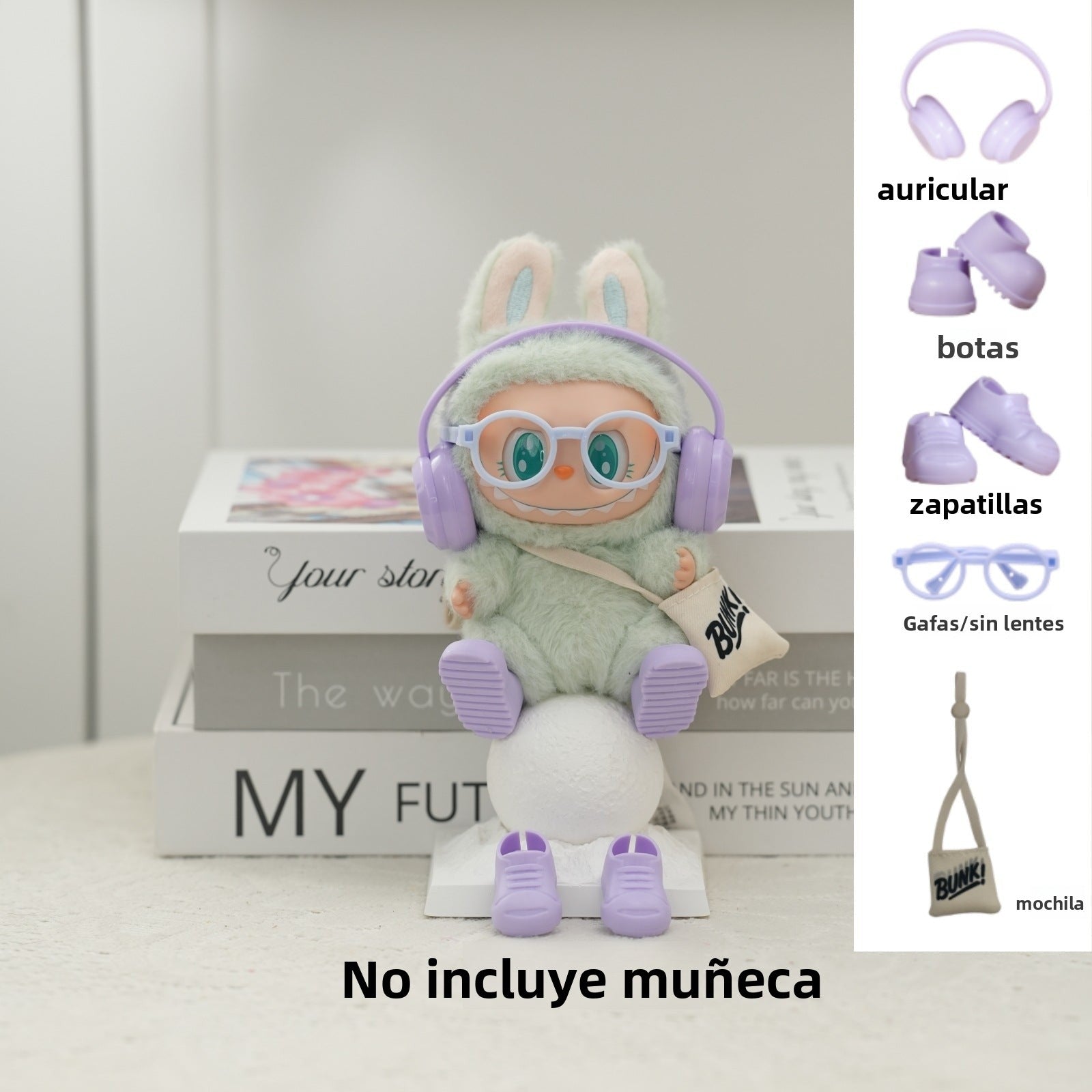 Accesorios Para Labubu De 17 cm: Gafas, Auriculares Y Zapatos En Varios Colores