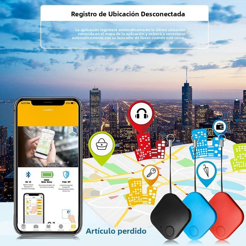 Square Bluetooth Tracker for Keys and Pets: Smart Bidirectional Alert