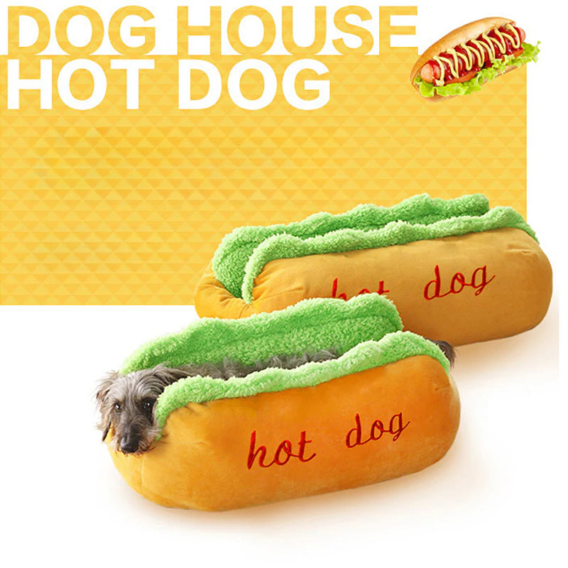 Cama divertida para perros pequeños – Diseño de perro caliente para Chihuahua, Pug y más