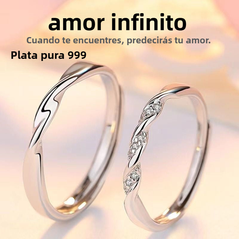 Alianzas de Matrimonio en Plata Pura S999 – Diseño Moderno para Parejas