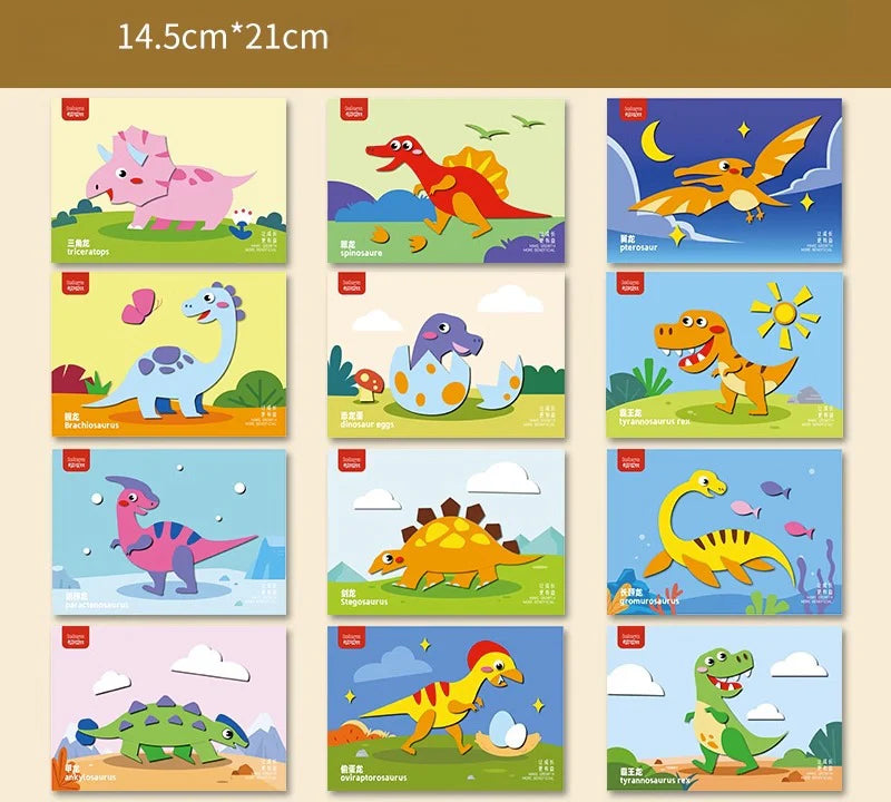 Kit De Manualidades Infantiles Con Pegatinas Educativas