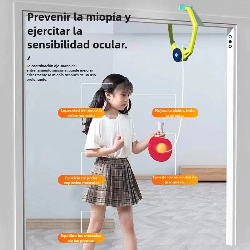 pelota ping pong entrenamiento con cuerda elástica y marco interior