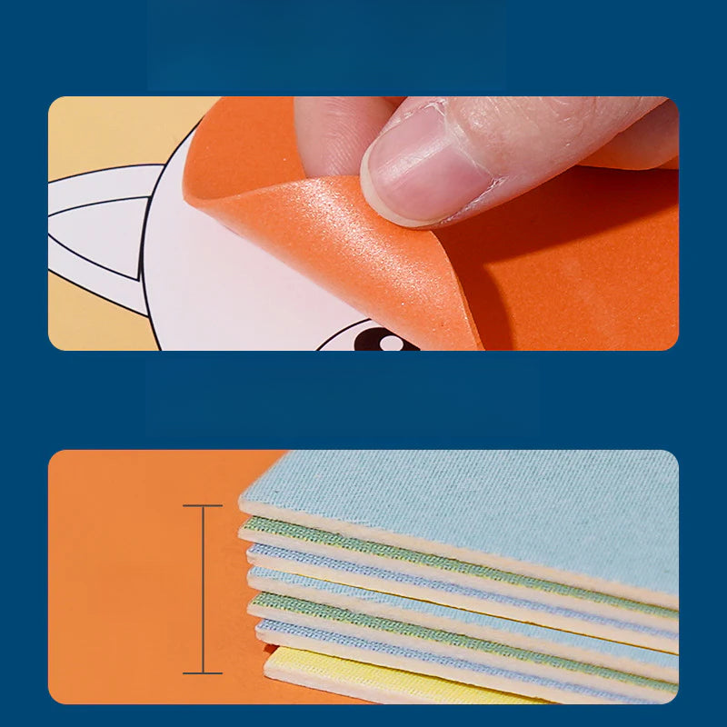 Kit De Manualidades Infantiles Con Pegatinas Educativas