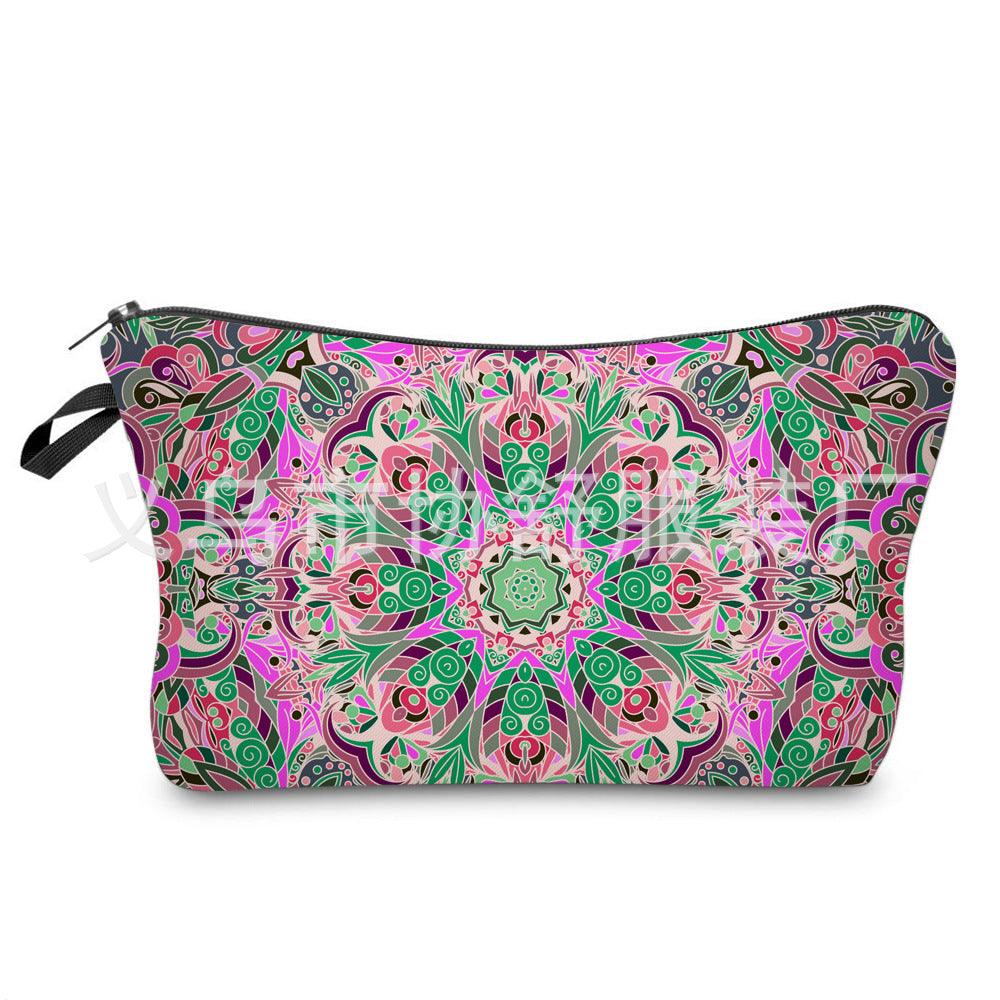 Neceser Mandala 3D: Bolsa de Cosméticos con Estampado Bohemio para Mujer