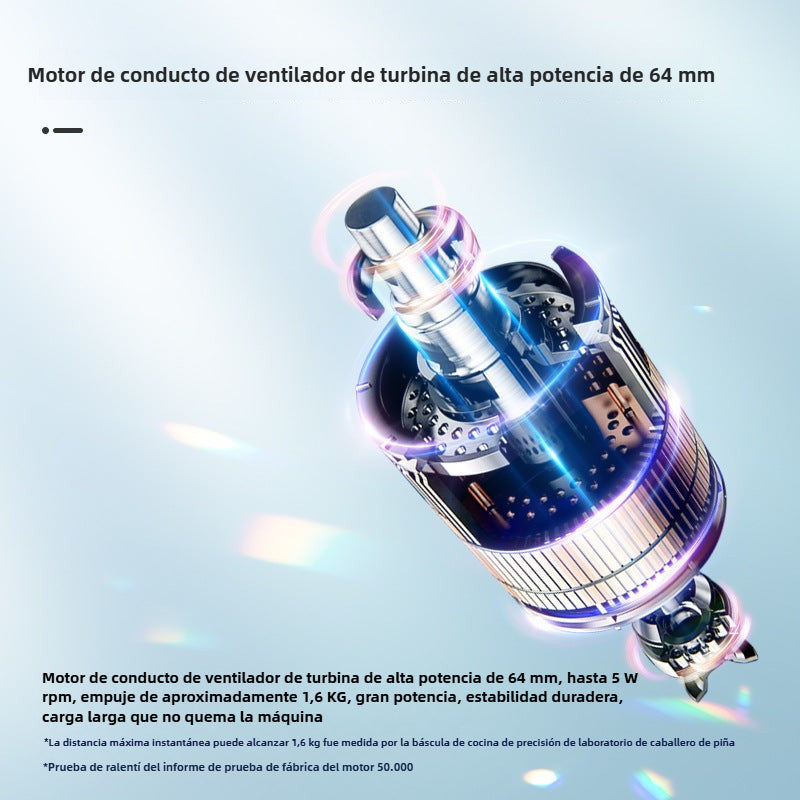 Ventilador Turbo de Alta Velocidad: Turbina Industrial Turbo Fan para Secado, Soplador Profesional de Alta Potencia para Limpieza de Autos