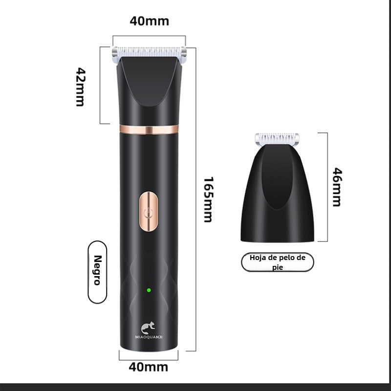 Cortapelos Multifunción 3 en 1 para Mascotas: Esquiladora Eléctrica, Lima de Uñas y Recortador de Pelo, Kit Profesional