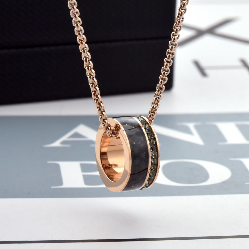 Collar de Cadena en Acero Inoxidable para Hombre con Anillo Grueso – Estilo Motociclista