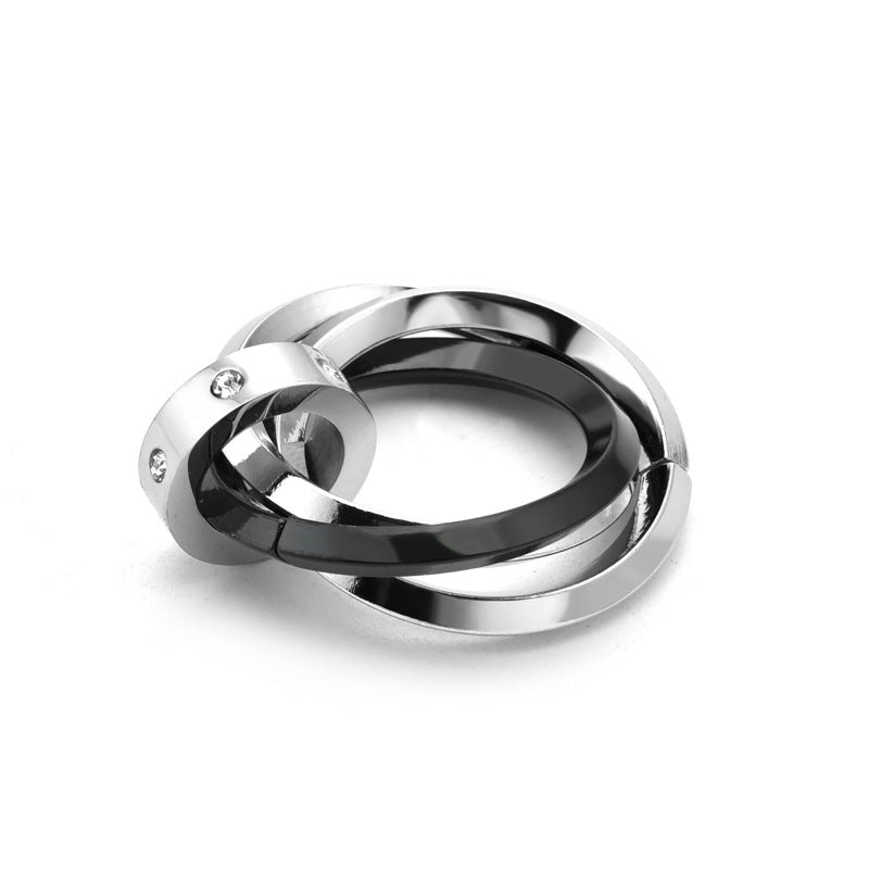 Cadena para Hombre de Acero Inoxidable – Dije de Anillos entrelazados