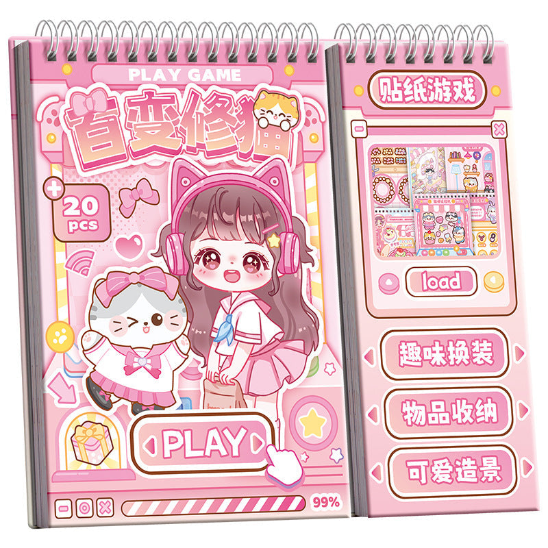 Libro de Pegatinas para Niñas – Escenarios Divertidos para Vestir y Decorar