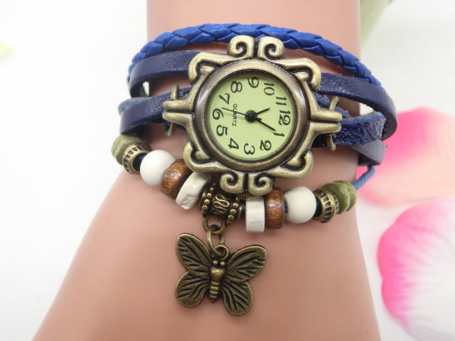 Reloj femenino estilo boho chic con mariposa