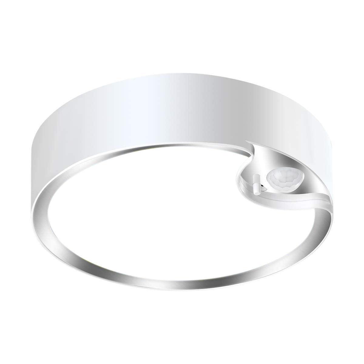 Lámpara LED de Techo con Sensor de Movimiento: Diseño Circular Moderno, Iluminación para Pasillos y Garaje