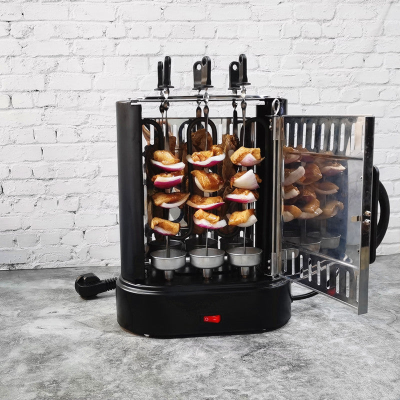 Barbacoa Eléctrica Sin Humo – Asador Rotativo Automático para Carne y Brochetas