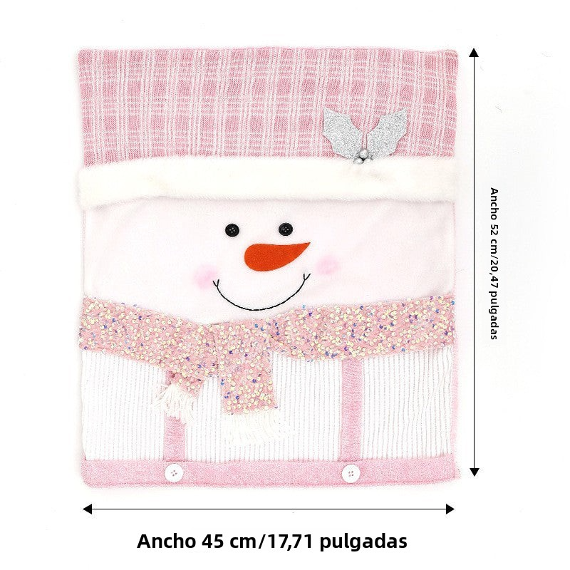 Fundas Navideñas para Sillas | Diseños de Papá Noel, Reno y Muñeco de Nieve