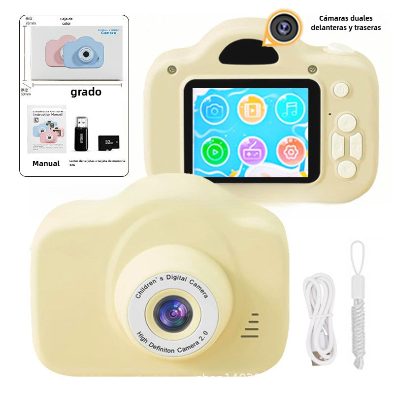 Cámara Infantil A3: Cámara Digital de Cartón, Grabadora Portátil y Cámara de Deportes