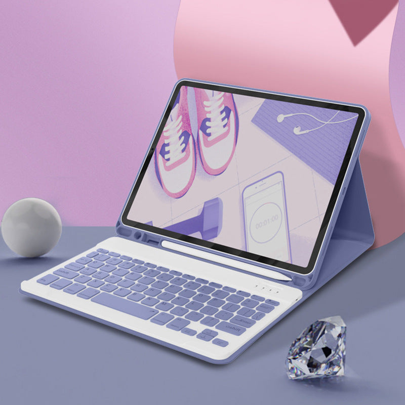 Funda de teclado para iPad Pro 11 (2020) y iPad 10.2: incluye cobertura de piel, soporte para mouse Bluetooth y compatibilidad con mini 9.7