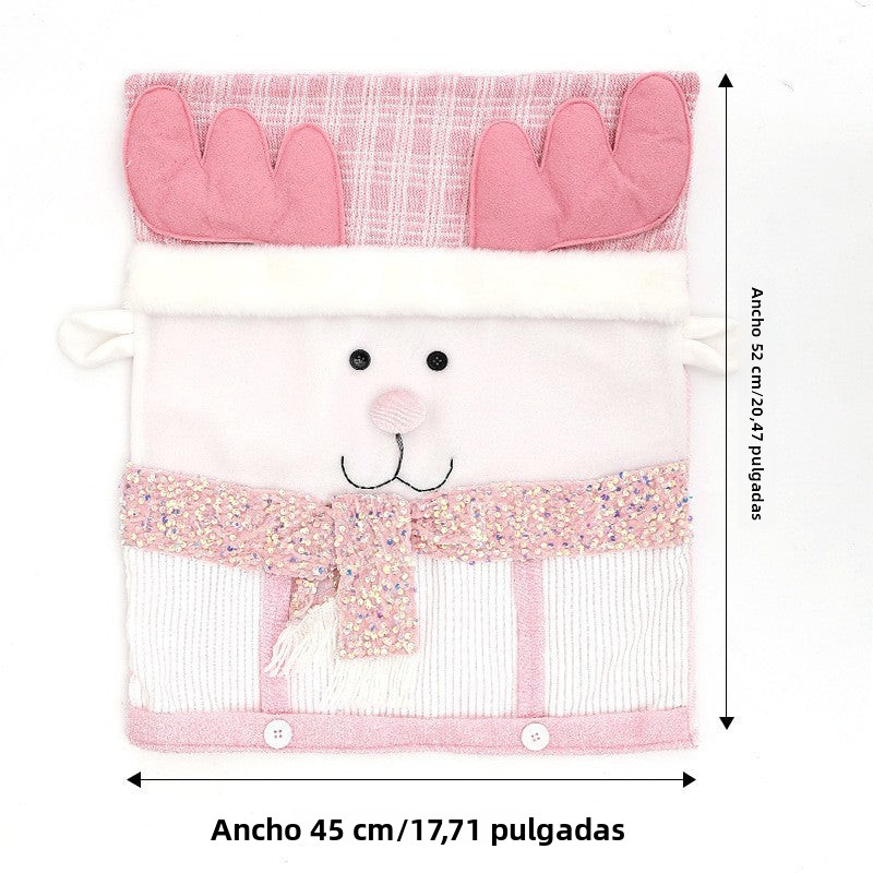 Fundas Navideñas para Sillas | Diseños de Papá Noel, Reno y Muñeco de Nieve