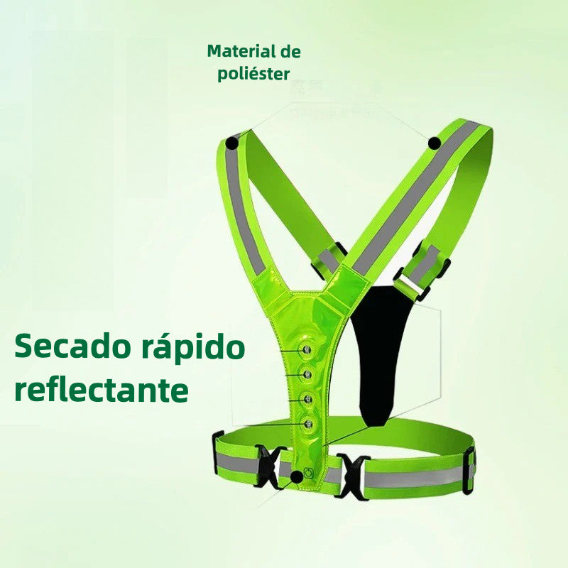 Chaleco Reflectivo con Luz LED  para  Actividades Nocturnas