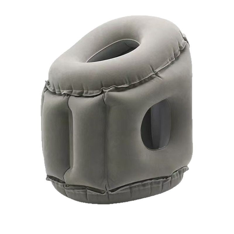 Almohada Inflable De Viaje Para Mesa O Piernas – Descanso En Oficina Y Transporte