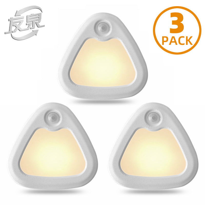 Set de 3 Lámparas LED con Sensor de Movimiento: Luz Magnética Inteligente, Diseño Minimalista para Dormitorio y Armarios